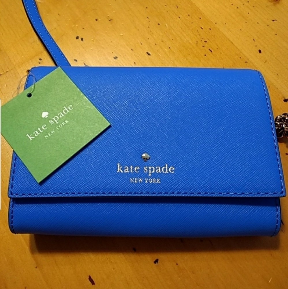 Brand new blue cornflower Kate Spade purse